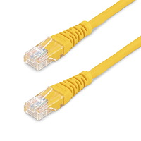 Cat5e Patch Cable with Molded RJ45 Connectors - 15 ft. - Yellow