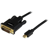 6ft (1.8m) Mini DisplayPort to DVI Cable - Mini DP to DVI Adapter Cable - 1080p Video - Passive mDP 1.2 to DVI-D Single Link - mDP or Thunderbolt 1/2 Mac/PC to DVI Monitor