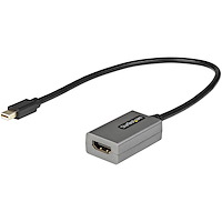 Mini DisplayPort to HDMI Adapter - mDP to HDMI Adapter Dongle - 1080p - Mini DisplayPort 1.2 to HDMI Monitor/Display - Mini DP to HDMI Video Converter - 12" Long Attached Cable