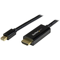 Cable Conversor Mini DisplayPort a HDMI de 2m - con Video de 4K 30Hz - Cable Adaptador mDP a HDMI - MiniDP o Thunderbolt 1/2 para Mac o PC - Cable Convertidor MiniDP a HDMI