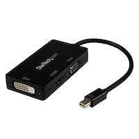 Adaptateur Mini DisplayPort 3 en 1 - 1080p - Hub Adaptateur Répartiteur Mini DP vers HDMI/VGA/DVI pour votre Écran PC -  Compatible Thunderbolt