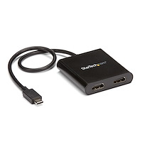 2-Port Multi Monitor Adapter - USB-C to 2x HDMI Video Splitter - USB Type-C to HDMI MST Hub - Dual 4K 30Hz or 1080p 60Hz - Thunderbolt 3 Compatible - Windows Only