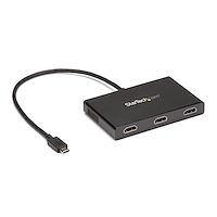 3-Port Multi Monitor Adapter - USB-C to 3x HDMI Video Splitter - USB Type-C to HDMI MST Hub - Dual 4K 30Hz or Triple 1080p - Thunderbolt 3 Compatible - Windows Only