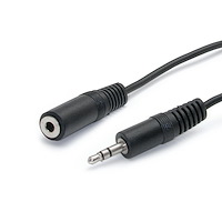 Câble d'extension audio stéréo  de 3,5 mm (M/F) - 1,8 m - Noir