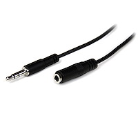 1m Slim 3.5mm Stereo Extension Audio Cable - M/F