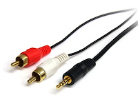 3 ft Stereo Audio Cable - 3.5mm Male to 2x RCA Male