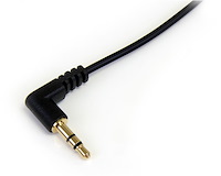 Slim 3.5mm to Right Angle Stereo Audio Cable - M/M