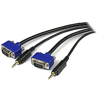 6 ft Coax High Resolution Monitor VGA Cable w/ Audio - HD15 M/M