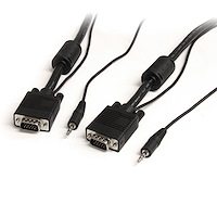 35 ft Coax High Resolution Monitor VGA Cable with Audio HD15 M/M