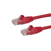 Cavo di rete CAT 6 - Cavo Patch Ethernet RJ45 UTP rosso da 10m antigroviglio