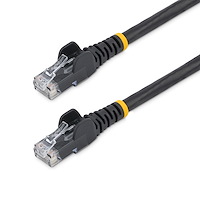 1ft CAT6 Ethernet Cable - Black CAT 6 Gigabit Ethernet Wire -650MHz 100W PoE RJ45 UTP Network/Patch Cord Snagless w/Strain Relief Fluke Tested/Wiring is UL Certified/TIA