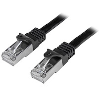 Cat6 Patch Cable - Shielded (SFTP) - 0.5 m, Black