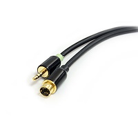 S-Video with 3.5 mm to RCA Stereo Audio/Video Cable