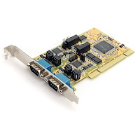 2 Port RS232/422/485 PCI Serial Adapter Card w/ ESD Protection