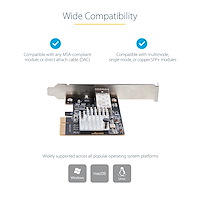 10G PCIe SFP+ Card - Single SFP+ Port Network Adapter - Open SFP+