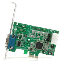 PCI Express RS232 Serial Adapter Card with 16550 UART (Native Chipset)
