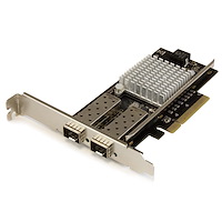 Carte réseau PCI Express à 2 ports fibre optique 10 Gigabit Ethernet avec SFP+ ouvert et chipset Intel