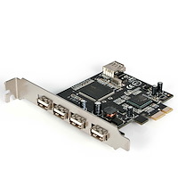Adaptador Tarjeta PCI Express USB 2.0 de Alta Velocidad 5 Puertos - 4 Externos y 1 Interno