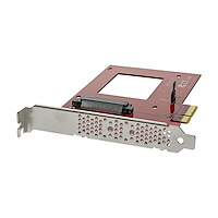 U.2 till PCIe-adapter för 2,5" U.2 NVMe SSD - SFF-8639 - x4 PCI Express 3.0