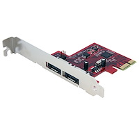 Tarjeta Adaptadora Controladora PCI Express PCIe 2 Puertos eSATA - SATA III 6Gbps
