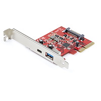 2-Port 10Gbps USB-A & USB-C PCIe Card - USB 3.1 Gen 2 PCI Express Type C/A Host Controller Card Adapter - USB 3.2 Gen 2x1 PCIe Expansion Add-On Card - Windows, macOS, Linux