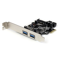 USB 3.0 PCI Express PCIe-kontrollerkort med 4 portar - 2 externa 2 interna med SATA-ström
