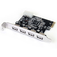 Carte Adaptateur PCI Express vers 4 Ports USB 2.0 - Carte PCIe