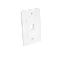 Single Outlet RJ45 Universal Wall Plate - White