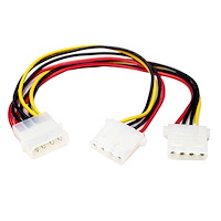 Y-Kabel 4 pin Molex Stecker - Molex Splitter IDE Stromkabel - 2 x LP4 intern