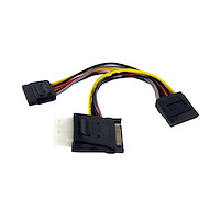 SATA to LP4 with 2x SATA Power Splitter Cable
