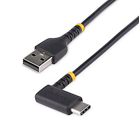 1m USB A - C充電ケーブル L型右向き 高耐久