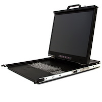 1U 20" High Resolution Folding Rackmount LCD Console for 19in Rack