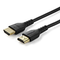 3ft (1m) Premium Certified HDMI 2.0 Cable with Ethernet - Durable High Speed UHD 4K 60Hz HDR - Rugged M/M HDMI Cord with Aramid Fiber - TPE - Ultra HD Monitors, TVs & Displays