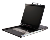 1U 19in Rackmount LCD Console with Integrated 8 Port KVM Switch