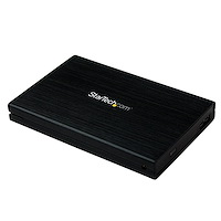 Box Esterno HDD per disco rigido SATA III 2.5" USB 3.0 con UASP in alluminio con cavo incorporato - 6Gbps