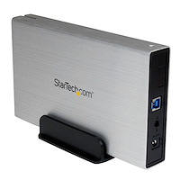 Enclosure per dischi rigidi esterni SATA III 3,5" USB 3.0 con UASP color argento– HDD esterno portatile