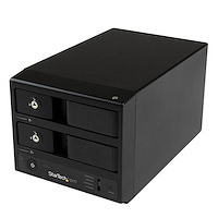 Box Esterno HDD per disco rigido SATA III 3.5" USB 3.0 con UASP - Enclosure Case Disco Rigido a doppio Bay con Hot Swap 6 Gbps