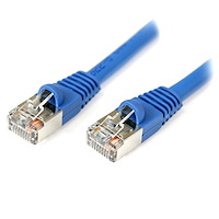 Snagless Shielded Cat5e Patch Cable - Blue