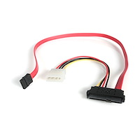 18in SAS 29 Pin to SATA Cable with LP4 Power