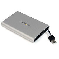 Gabinete de Disco Duro HDD de 2.5" SATA externo USB 2.0 con cable integrado - Blanco