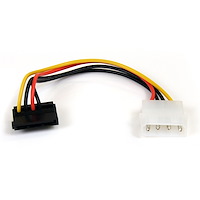6in 4 Pin LP4 to Right Angle SATA Power Cable Adapter