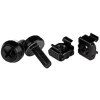 M5 x 12mm - Screws and Cage Nuts - 100 Pack, Black