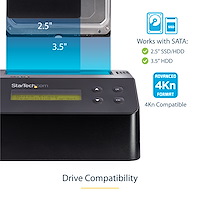 StarTech.com HDD/SSDスタンドデータ消去専用USB 3.0接続 Single Bay Hard Drive Eraser, Standalone HDD/SSD Sanitizer, 4Kn