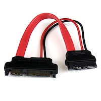 6in Slimline SATA to SATA Adapter with Power - F/M