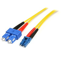 Cable Adaptador de Red de 1m Monomodo Dúplex Fibra Óptica LC-SC - Patch Duplex Modo Sencilla