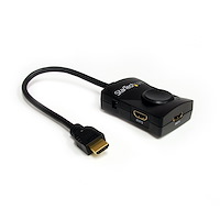 2 Port HDMI Video Splitter with Audio - USB Powered