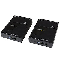 HDMI and USB Over LAN ST12MHDLANU StarTech.com HDMI Over IP Extender HDMI Video and USB Over IP Distribution Kit with Video Wall Support 1080p 