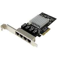 Scheda di rete Gigabit Ethernet a 4 porte - NIC PCI Express, Intel I350 - Adattatore PCIe a 4xRJ45