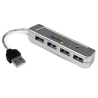 Adaptador Concentrador HUB Ladrón USB 2.0 de 4 Puertos Sin Fuente de Alimentación - USB A