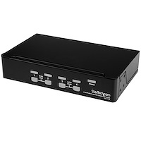 4 Port 1U Rackmount USB PS/2 KVM Switch with OSD